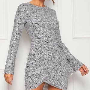 Black and white mini dress
